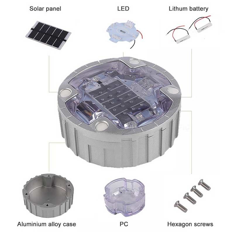 সবুজ রং সৌর LED রোড স্টাড উচ্চ উজ্জ্বলতা LED 120mm ব্যাসার্ধ